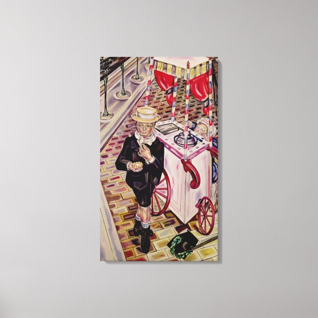 Child with an Ice Cream Canvas Print (Front)