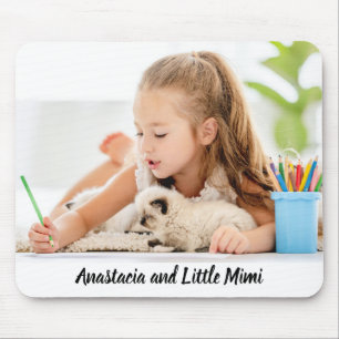 Child with animal photo personalised modern mouse pad