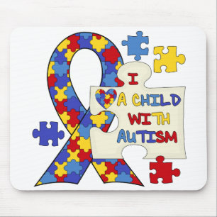 Child With Autism Awareness Ribbon Mouse Pad