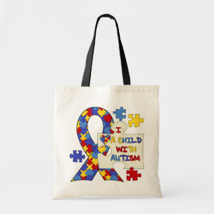 Child With Autism Awareness Ribbon Tote Bag