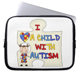 Child WIth Autism Brunette Girl 2 Laptop Sleeve