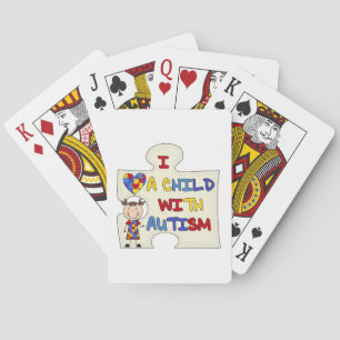 Child WIth Autism Brunette Girl 2 Playing Cards