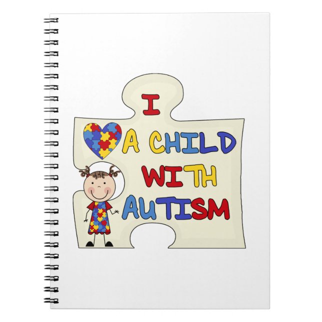 Child WIth Autism Brunette Girl 2 Spiral Notebook (Front)