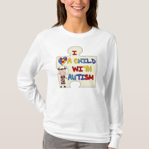 Child WIth Autism Brunette Girl 2 T-Shirt