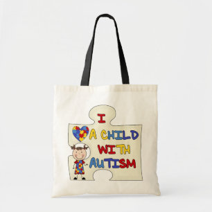 Child WIth Autism Brunette Girl 2 Tote Bag