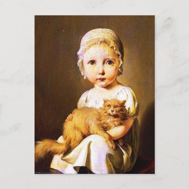 Child with Cat Postcard (Front)