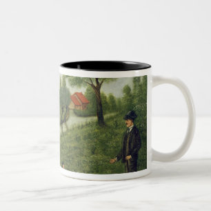 Child with Geese Two-Tone Coffee Mug