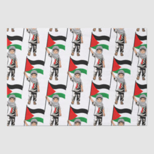 Child with Keffiyeh Palestine Flag  Tissue Paper