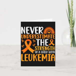 Child with leukaemia warrior leukaemia awareness card