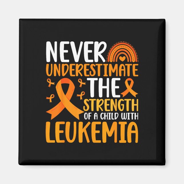Child with leukaemia warrior leukaemia awareness magnet (Front)