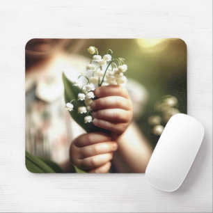 Child With Lily of the Valley Bunch Mouse Pad