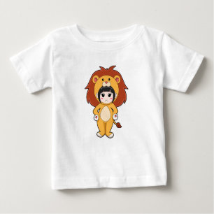 Child with Lion Costume Baby T-Shirt