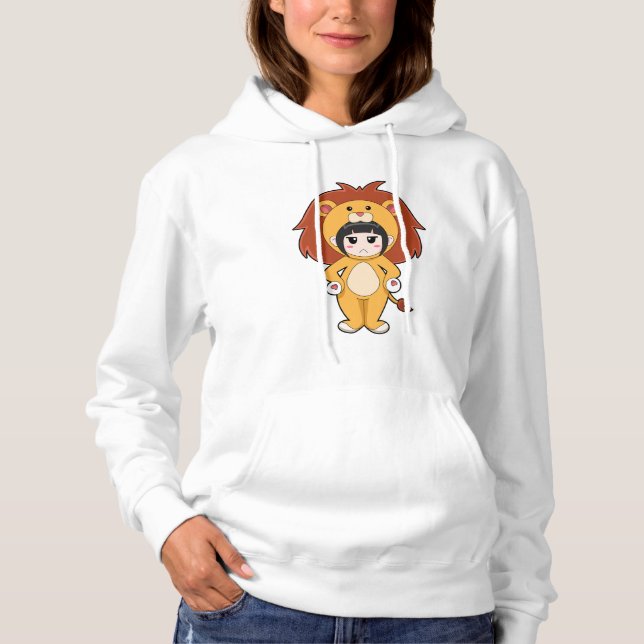 Child with Lion Costume Hoodie (Front)