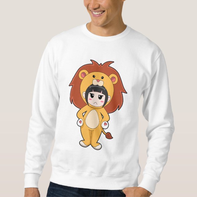 Child with Lion Costume Sweatshirt (Front)