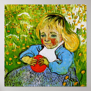 Child with Orange Van Gogh Fine Art Poster