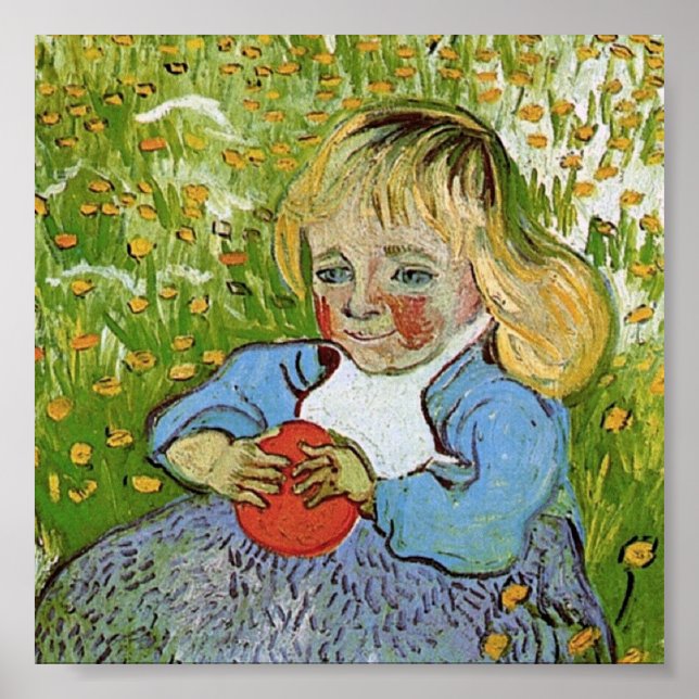 Child with Orange Van Gogh Fine Art Poster (Front)