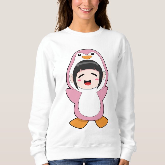 Child with Penguin Costume Sweatshirt (Front)