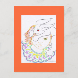Child with Rabbit Postcard