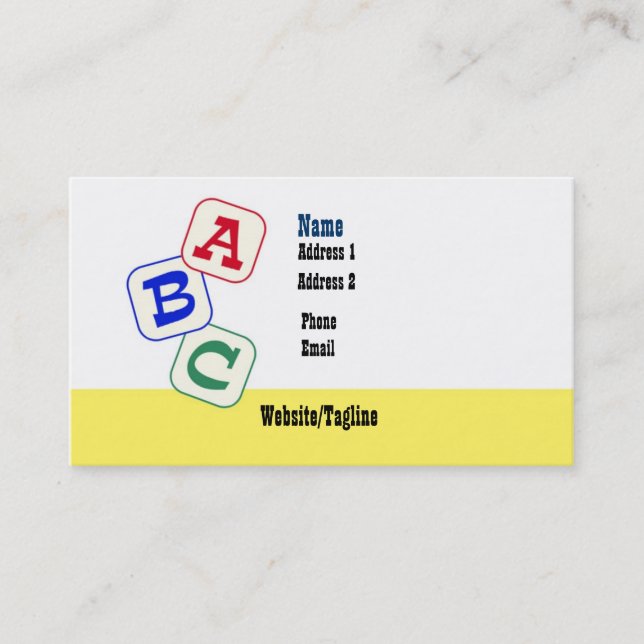 Childcare Business Card (Front)