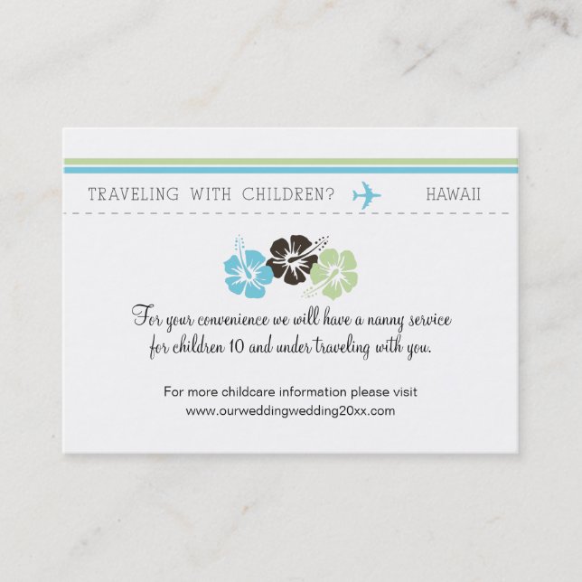 Childcare Card for Wedding (Front)