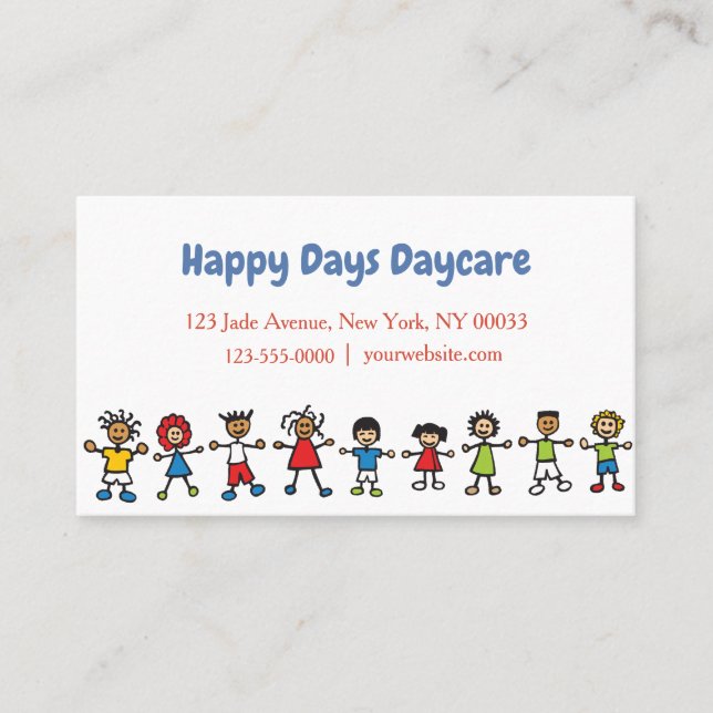 Childcare Daycare Babysitter Business Card (Front)