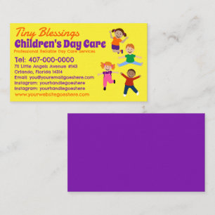 Childcare Daycare Babysitting Services Business Card