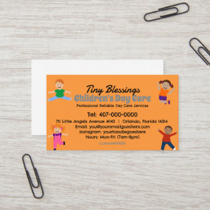 Childcare Daycare Babysitting Services Business Card