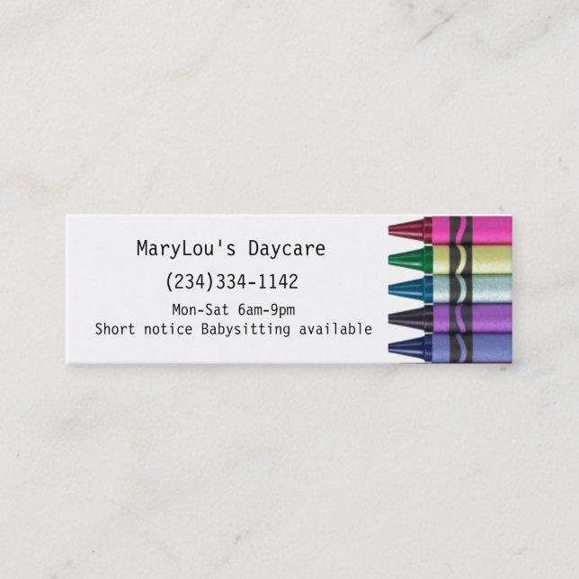 Childcare Daycare Business card (Front)