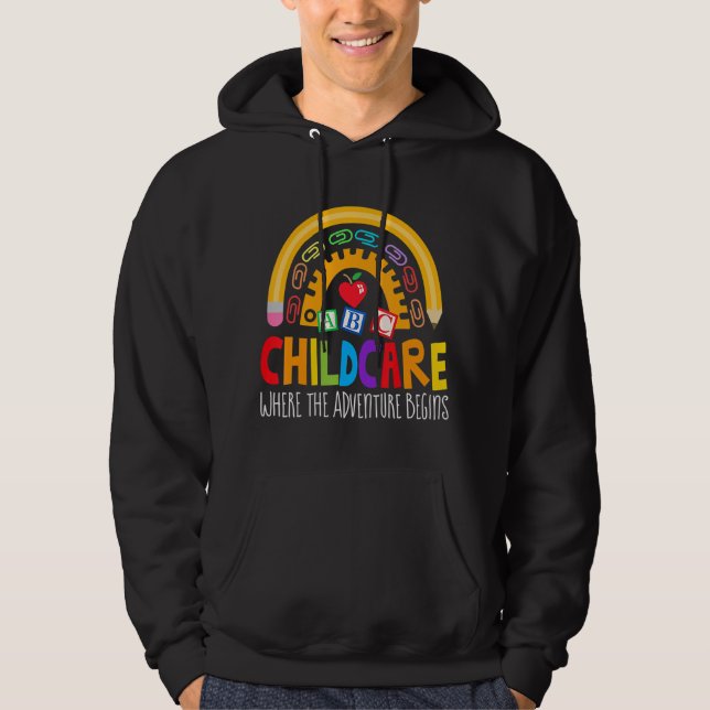 Childcare Director Daycare Crew School Provider Te Hoodie (Front)