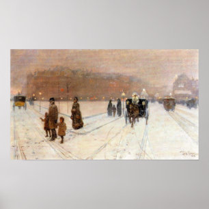 Childe Hassam - An urban fairy tale land Poster