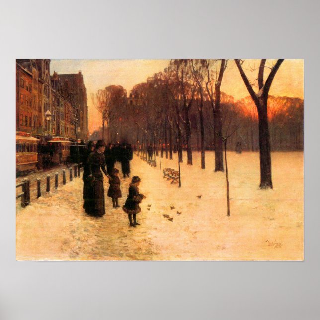 Childe Hassam - Boston in everyday twilight Poster (Front)