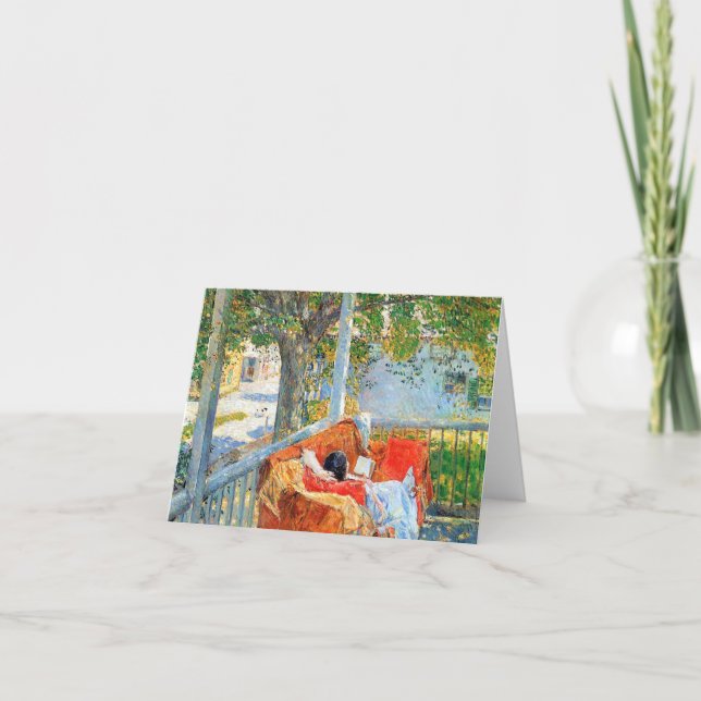 Childe Hassam - Couch and Veranda at Cos Cob Card (Front)