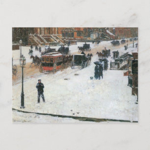 Childe Hassam - Fifth Avenue in Winter Postcard