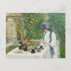 Childe Hassam - French Tea Garden Holiday Postcard