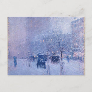 Childe Hassam - Late Afternoon, New York, Winter Holiday Postcard