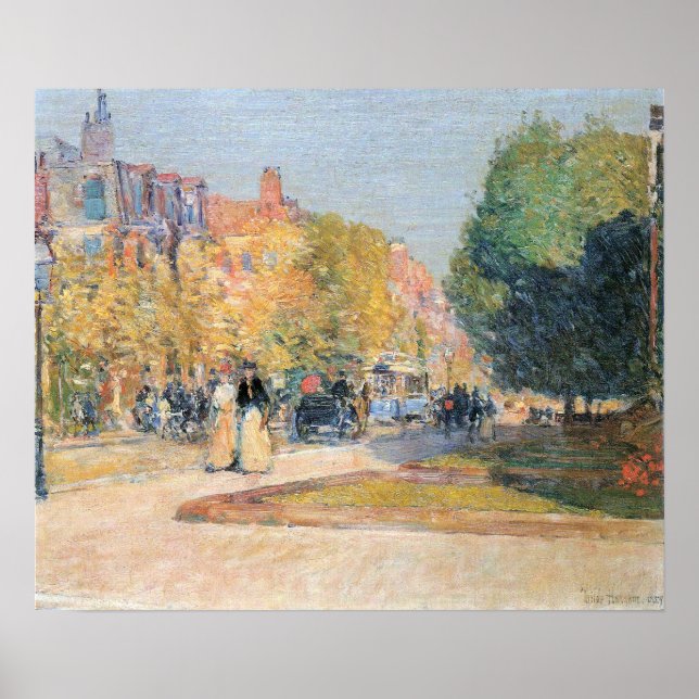 Childe Hassam - Malborough Street, Boston Poster (Front)