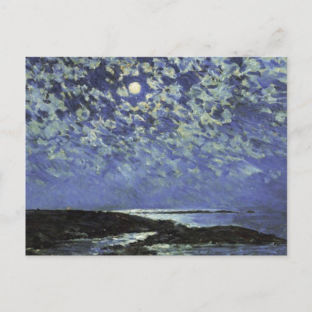 Childe Hassam - Moonlight, Isle Of Shoals Holiday Postcard (Front)