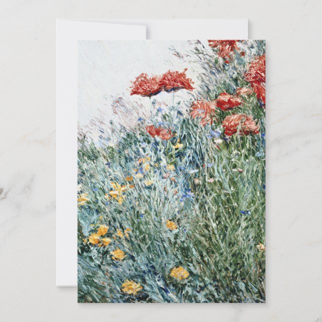 Childe Hassam - Poppies, Appledore Thank You Card (Front)