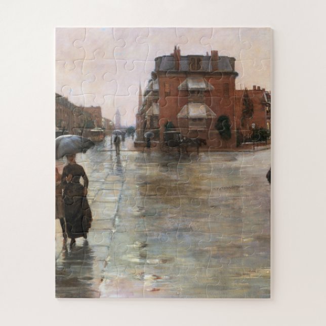 Childe Hassam - Rainy Day, Boston Jigsaw Puzzle (Vertical)