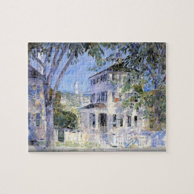 Childe Hassam - Street in Portsmouth puzzle (Horizontal)