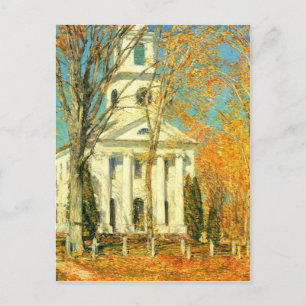 Childe Hassam - The Church of Old Lyme Connecticut Postcard