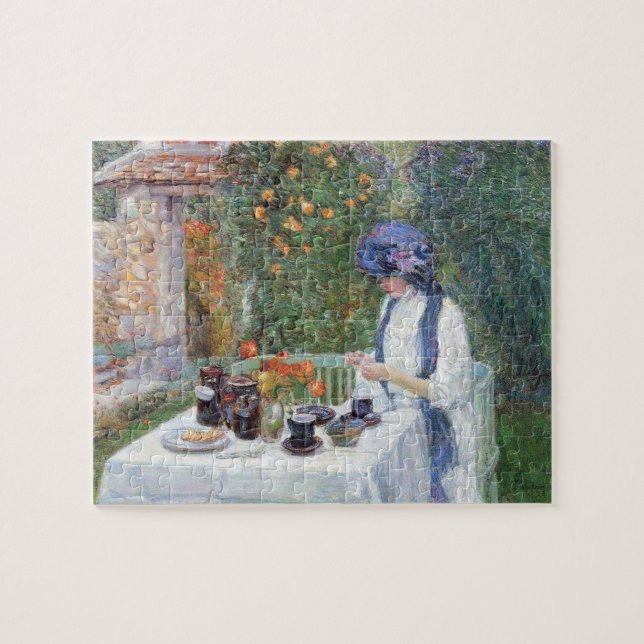 Childe Hassam - The Terre-Cuits Tea Set Jigsaw Puzzle (Horizontal)