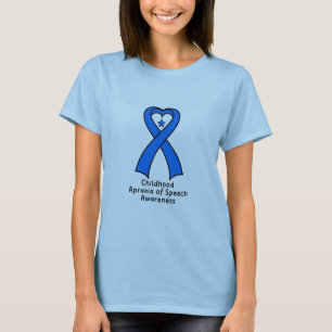 Childhood Apraxia of Speech Heart Ribbon with Star T-Shirt