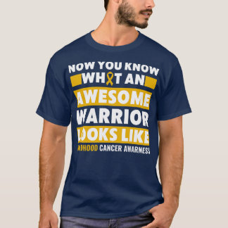 Childhood Awareness Awesome Warrior Boys Girls T-Shirt