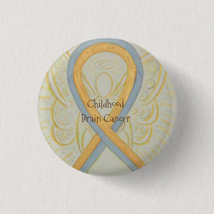 Childhood Brain Cancer Angel Awareness Ribbon Pins