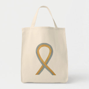 Childhood Brain Cancer Awareness Ribbon Tote Bag