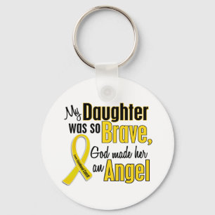 Childhood Cancer ANGEL 1 Daughter Key Ring