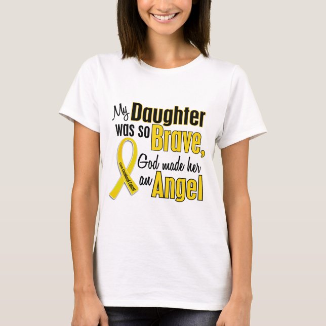 Childhood Cancer ANGEL 1 Daughter T-Shirt (Front)