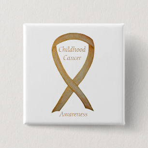 Childhood Cancer Angel Gold Awareness Ribbon Pins