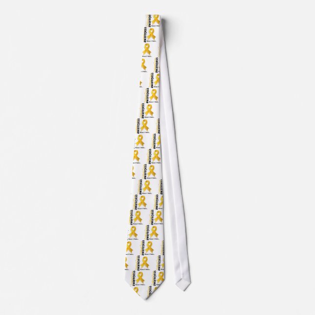 Childhood Cancer Awareness 5 Tie (Front)